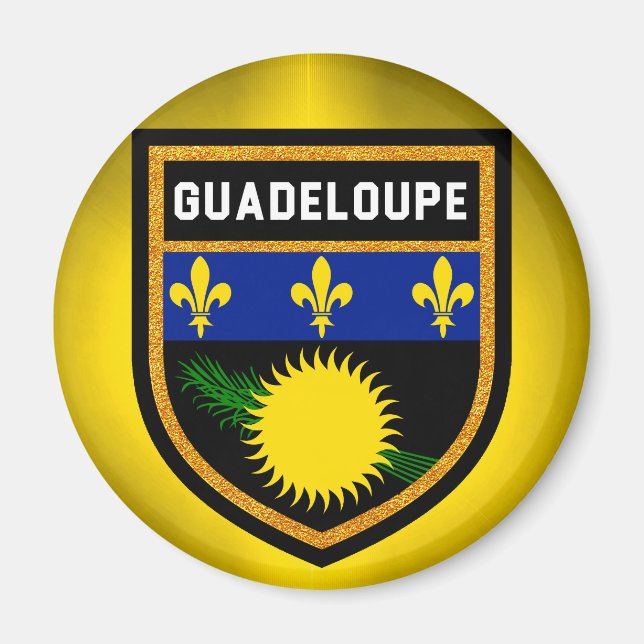 Guadeloupe Flagga Magnet (Framsidan)