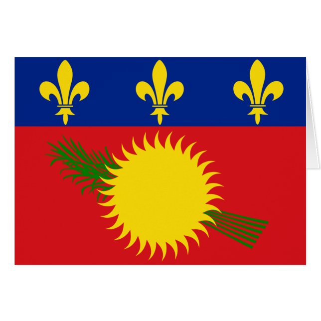 Guadeloupe flagga OBS kort (Framsidan Horizontal)