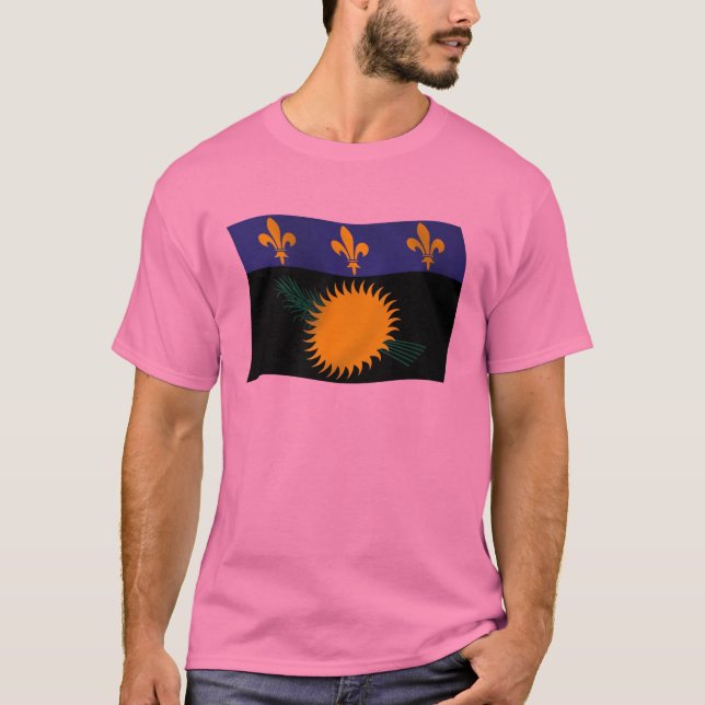 Guadeloupe Flagga Shirt Tee (Framsida)