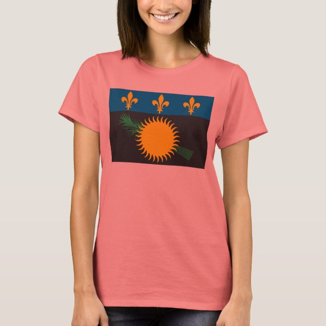 Guadeloupe Flagga T-shirt (Framsida)