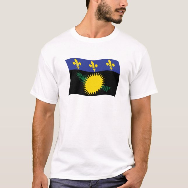 Guadeloupe Flagga Tröja (Framsida)