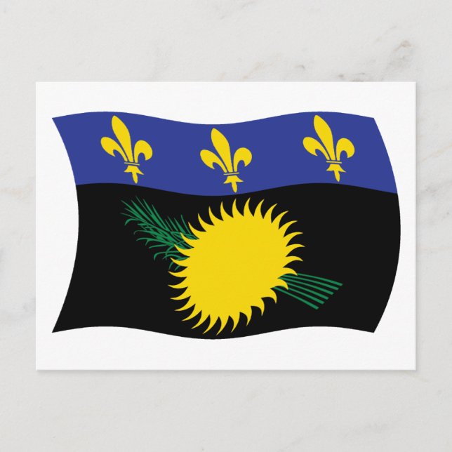 Guadeloupe Flagga vykort (Framsida)