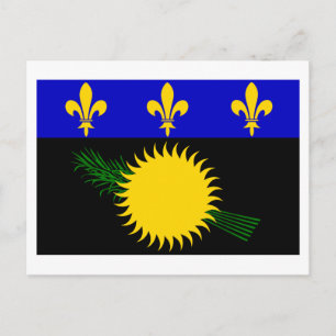 Guadeloupe flagga vykort