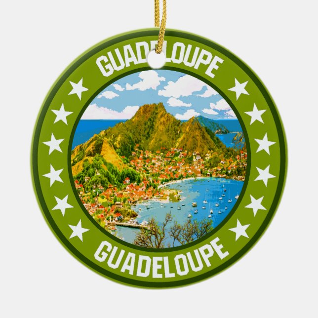 Guadeloupe Julgransprydnad Keramik (Framsidan)