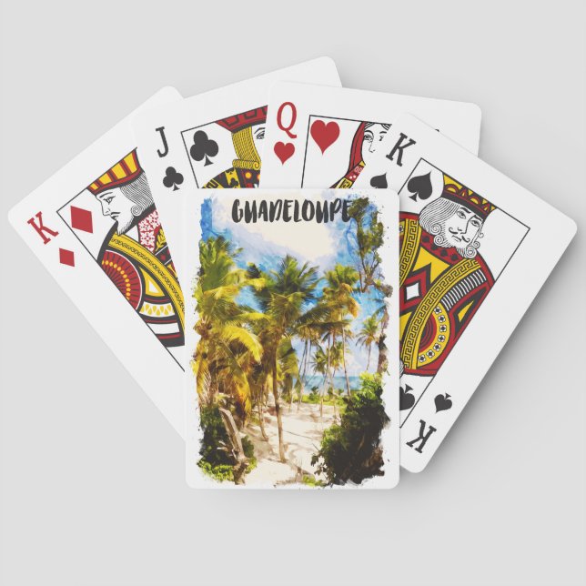 Guadeloupe Karibiska tropiska öresningar Casinokort (Baksidan)