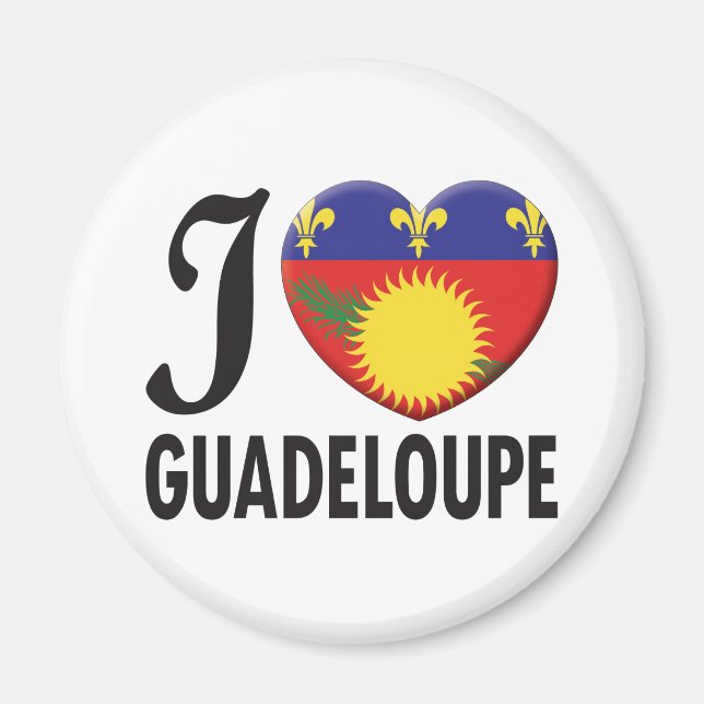 Guadeloupe Kärlek Magnet (Framsidan)
