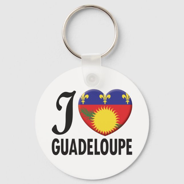 Guadeloupe Kärlek Nyckelring (Framsida)
