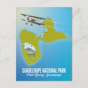 Guadeloupe nationalpark karta vykort