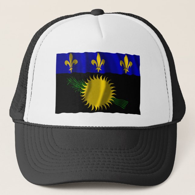 Guadeloupe som vinkar flagga keps (Framsida)
