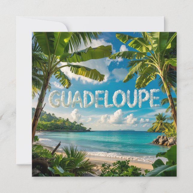 Guadeloupe Tropicale Paysage Caraïbes Aquarelle (Framsida)