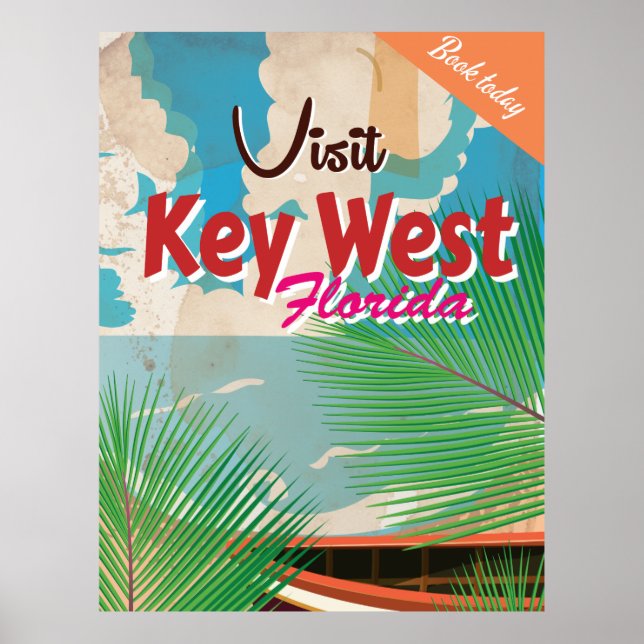 Guadeloupe Vintage Resemalannonsplakat Poster (Framsidan)