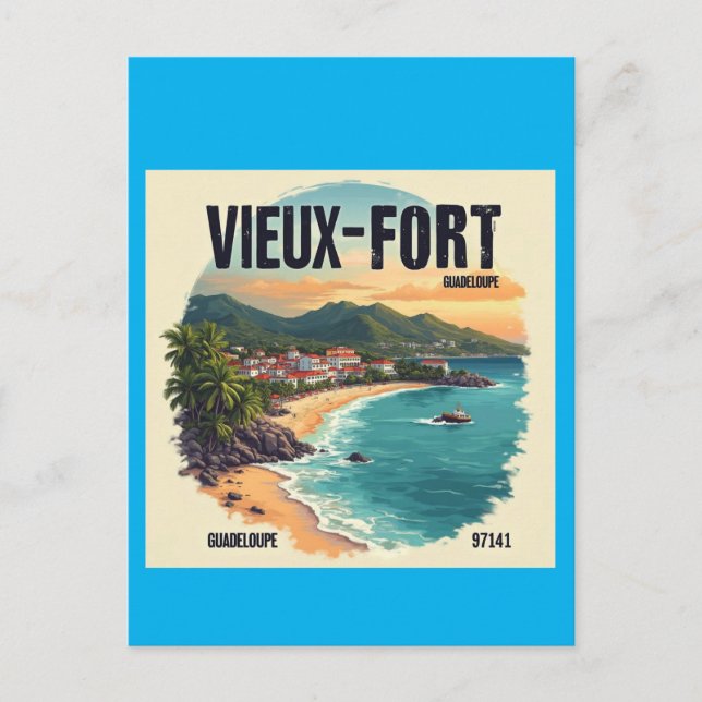 GUADELOUPE VYKORT (Framsida)