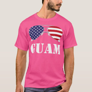 Guam American Flagga Sunglasses Patriotic T Shirt