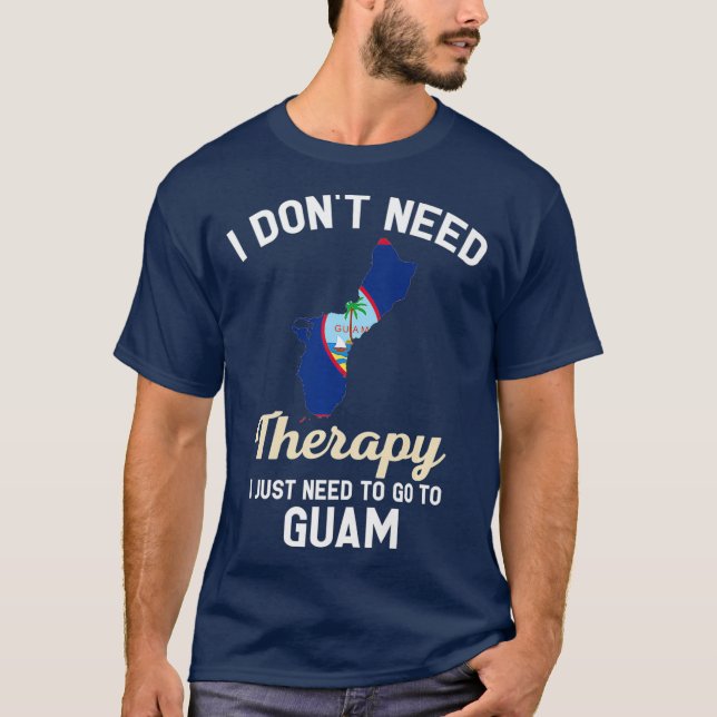 Guam Chamorro Flagga Karta resevattningsgåvor T Shirt (Framsida)