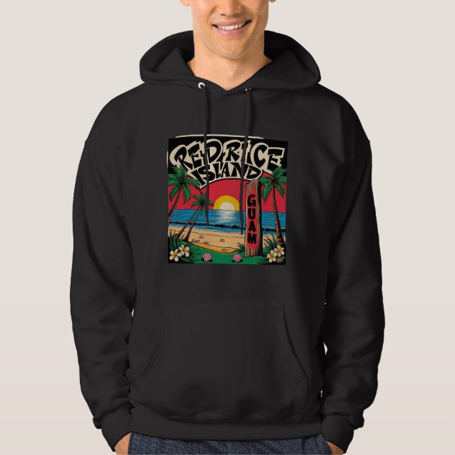 Guam Chamorro Foodie Red Ris Island Hoodie (Framsida)
