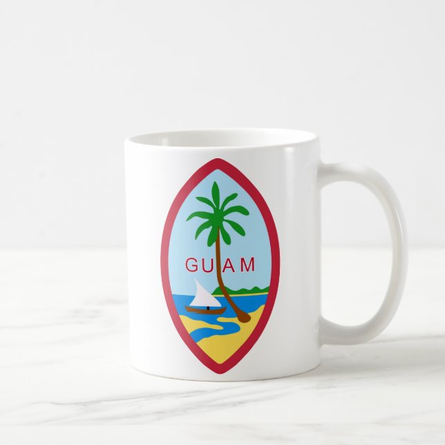 GUAM - emblem/flagga/vapensköld/symbol Kaffemugg (Höger)