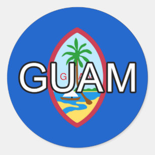 Guam Euroklistermärke Runt Klistermärke
