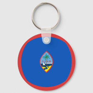 Guam Fisheye Flagga Keychain Nyckelring