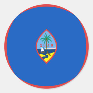 Guam Fisheye flaggaklistermärke Runt Klistermärke