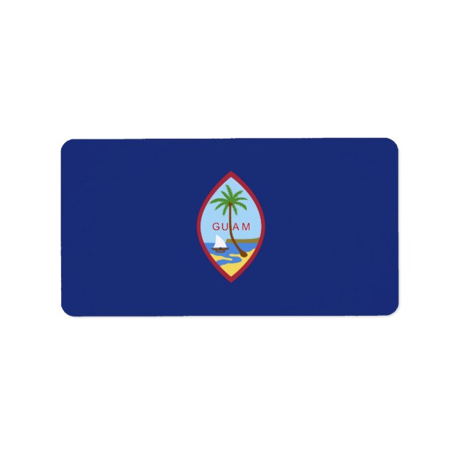 Guam flagga adressetikett (Framsidan)