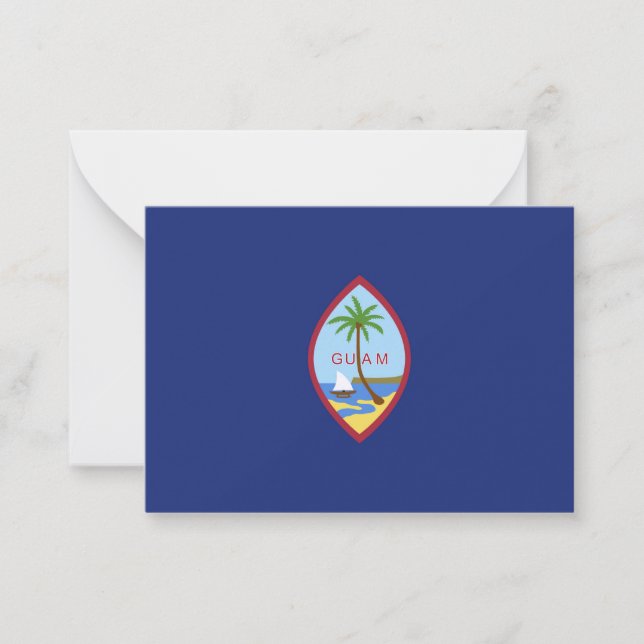 Guam flagga anteckningskort (Framsida)