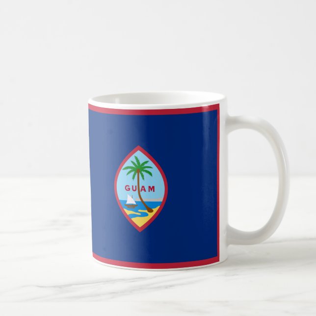 Guam Flagga Ceramic Mugg (Höger)