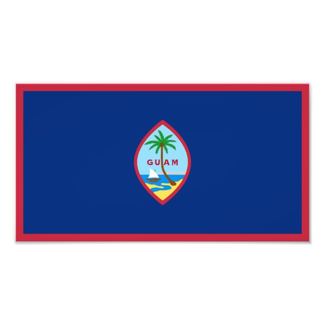 Guam Flagga Fototryck (Framsidan)