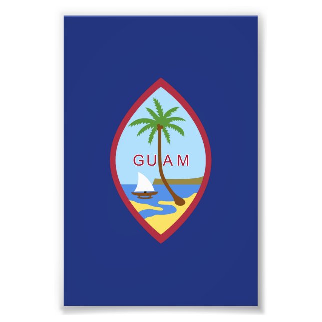 Guam flagga fototryck (Framsidan)