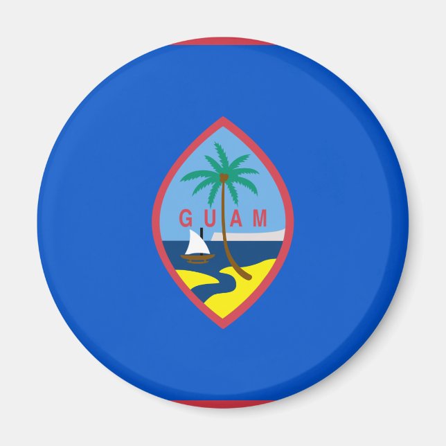 Guam Flagga GU Magnet (Framsidan)