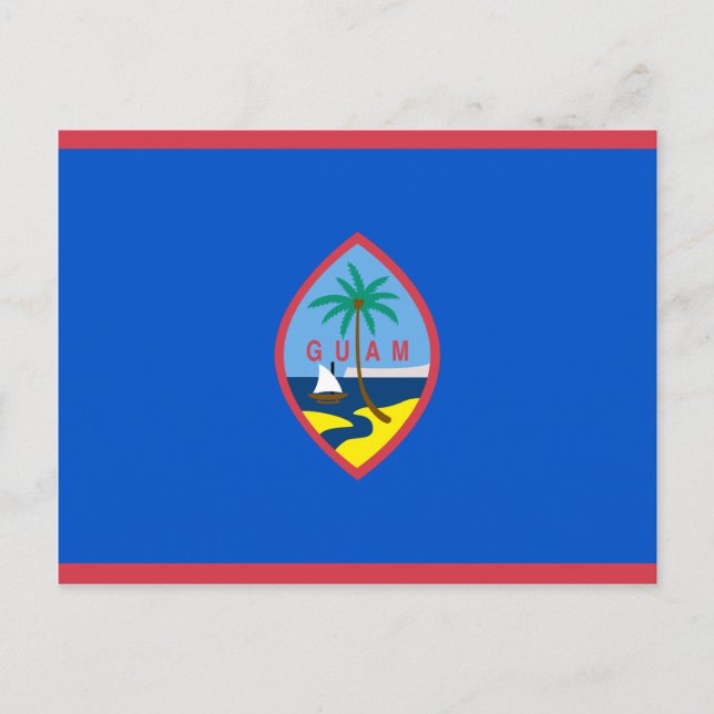 Guam Flagga GU Vykort (Framsida)