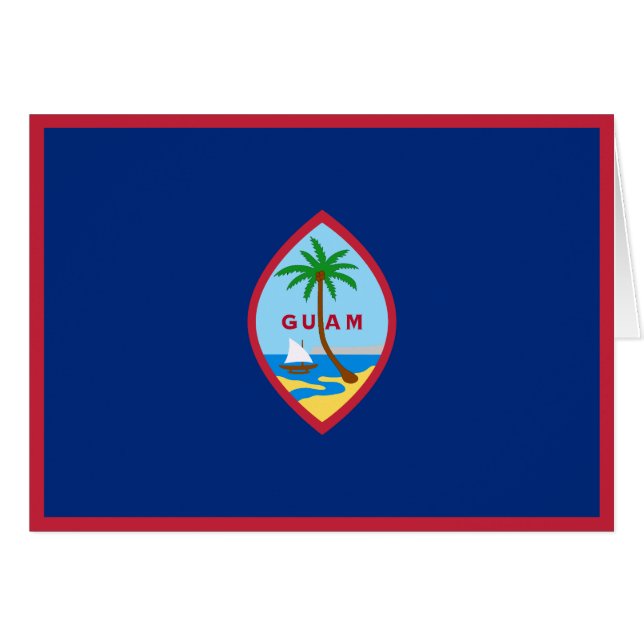 Guam Flagga Hälsningskort (Framsidan Horizontal)