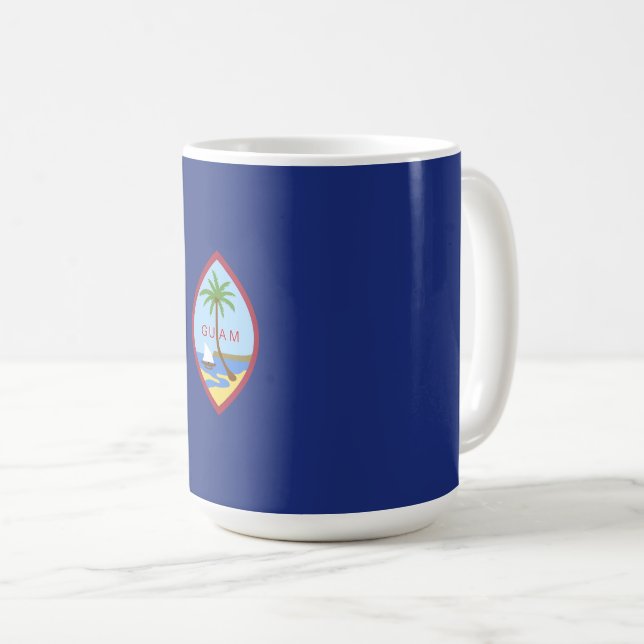 Guam flagga kaffemugg (Framsida höger)