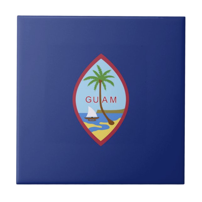 Guam flagga kakelplatta (Framsidan)