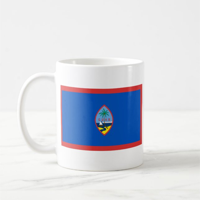 Guam Flagga ~ Karta Mugg (Vänster)