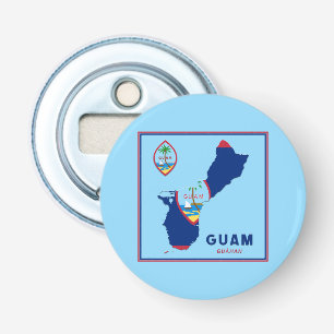 Guam Flagga Karta & Seal Flasköppnare