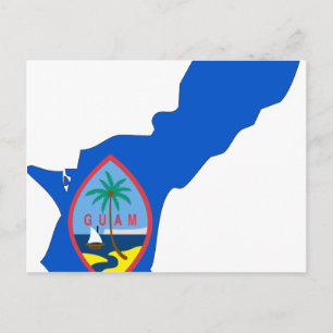 Guam Flagga Karta Vykort