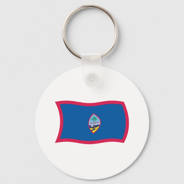 Guam Flagga Keychain Nyckelring (Framsida)