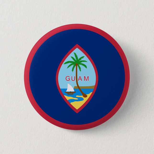 Guam flagga knapp (Framsida)