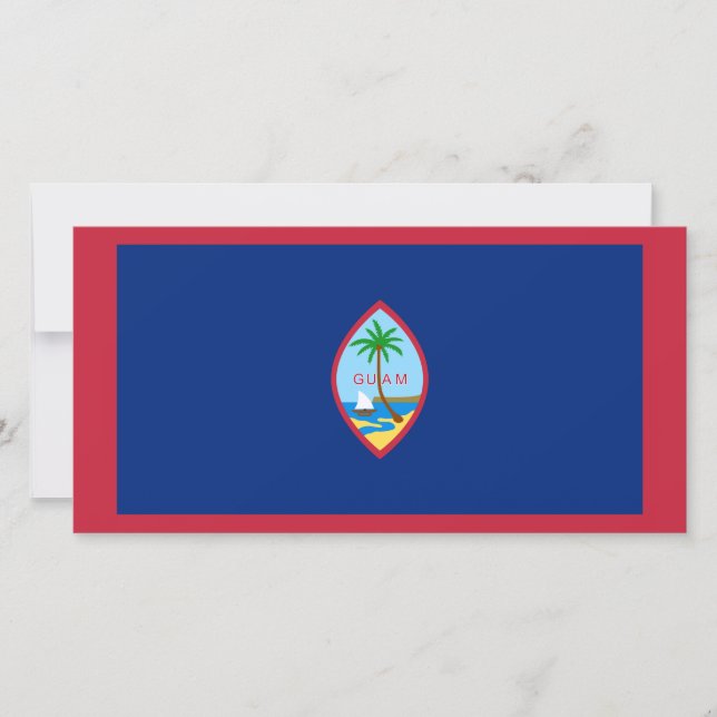 Guam Flagga Kort (Framsida)