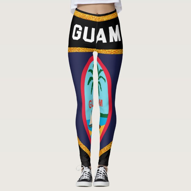 Guam Flagga Leggings (Framsida)