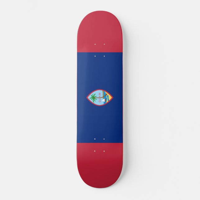Guam Flagga Mini Skateboard Bräda 18,5 Cm (Framsida)