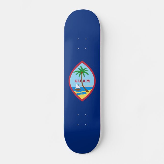 Guam Flagga Mini Skateboard Bräda 18,5 Cm (Framsida)