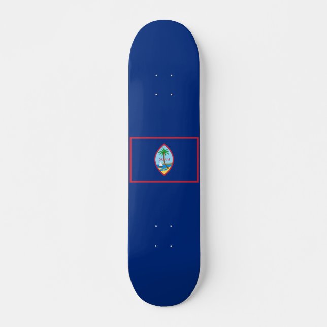 Guam flagga mini skateboard bräda 18,5 cm (Framsida)