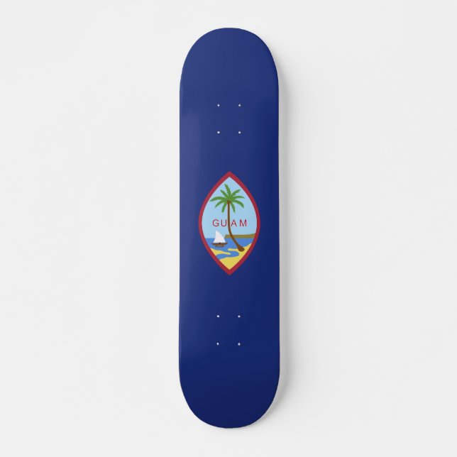 Guam flagga mini skateboard bräda 18,5 cm (Framsida)
