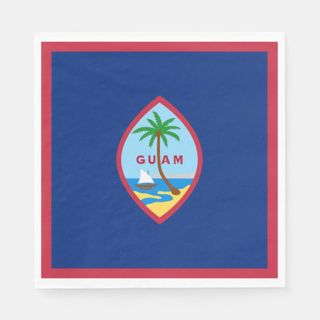 Guam Flagga Pappersservett (Framsidan)