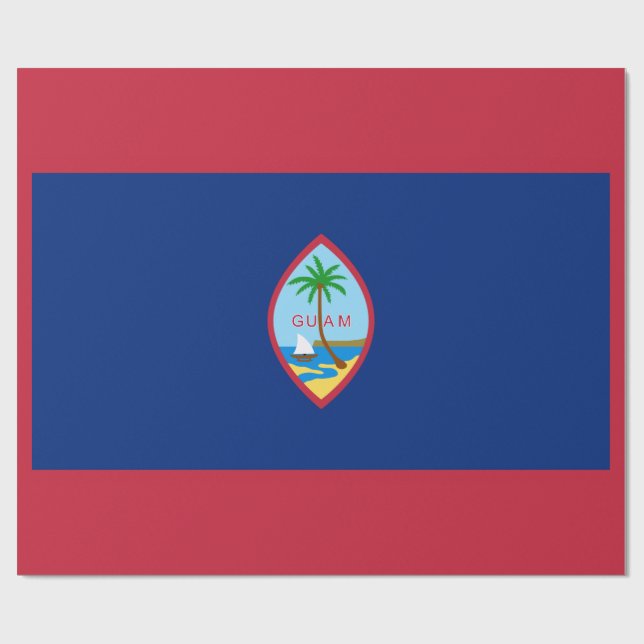 Guam Flagga Presentpapper (Platt)