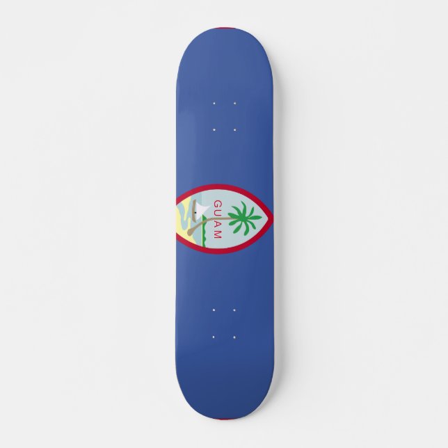Guam flagga skateboard bräda 20 cm (Framsida)