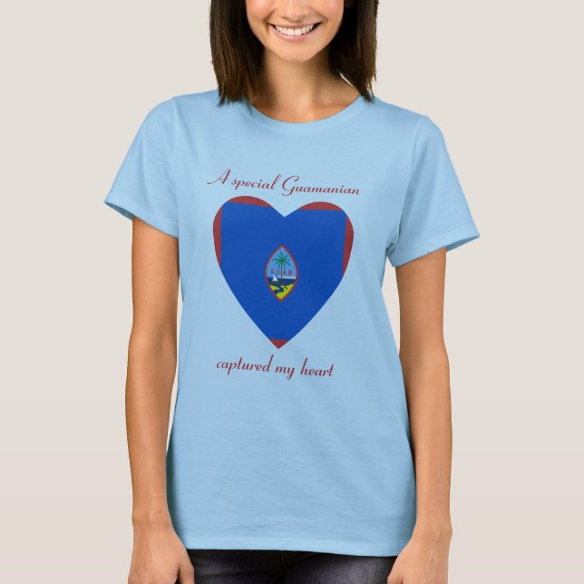 Guam Flagga Sötnos T-Shirt (Framsida)