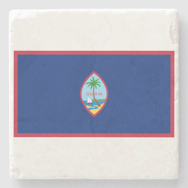 Guam Flagga Stenunderlägg (Framsidan)