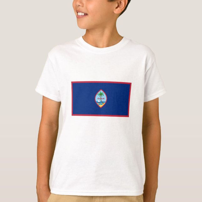 Guam Flagga T Shirt (Framsida)
